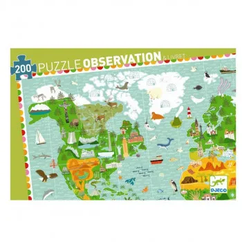 PUZZLE - Around the world 200 pcs + leaflet DJ07412 