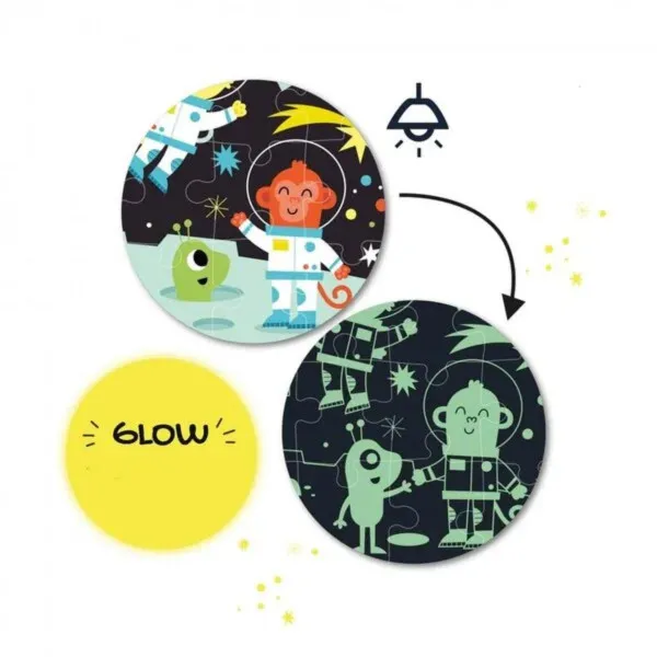 PUZZLE GLOW IN THE DARK SPACE 60U 18813AP 