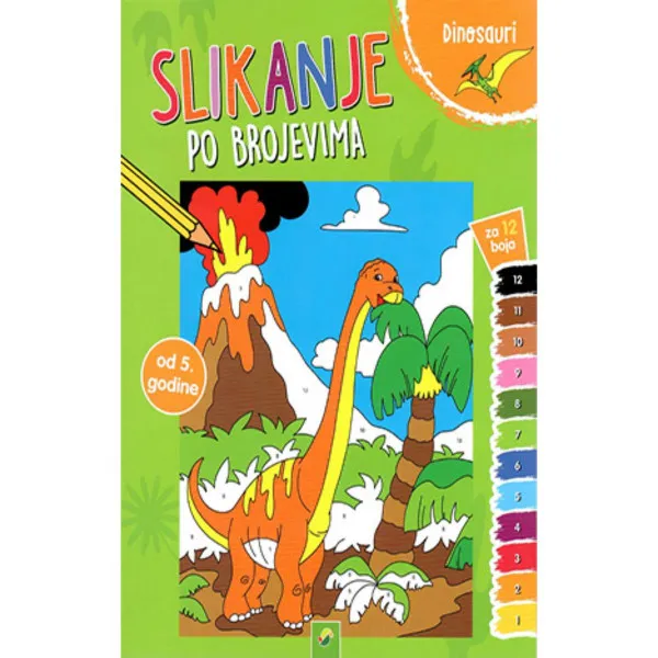 SLIKANJE PO BROJEVIMA-DINOSAURI 